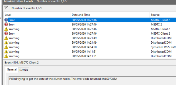 30.05.20 MSDTC cluster errors.PNG