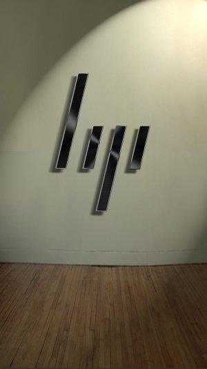 HP dark New metal logo in empty room with light.jpg