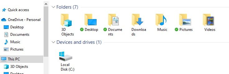 1-My Current My PC Synched Folders - My Music Folder Has No Green  Icon.jpg