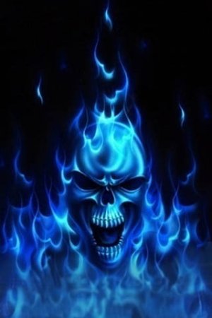 Viewing image Blue Flamed Skull IPhone Wallpaper .jpeg