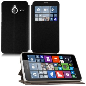Slim Folio PU Leather View Window Case Cover Stand for Microsoft Lumia 640XL.jpg